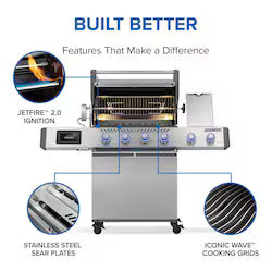 Napoleon Prestige PRO 500 4-Burner Propane Grill with Smart Technology – PRO500VXRSIBPSS