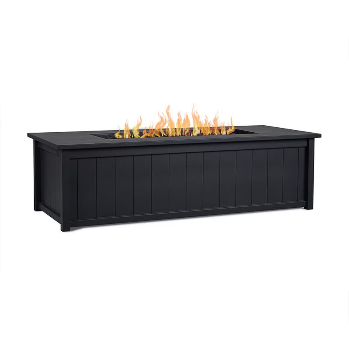 Landon Bay 70-Inch Rectangular Aluminum Propane Fire Pit Table in Black – Lakeview Outdoor Designs