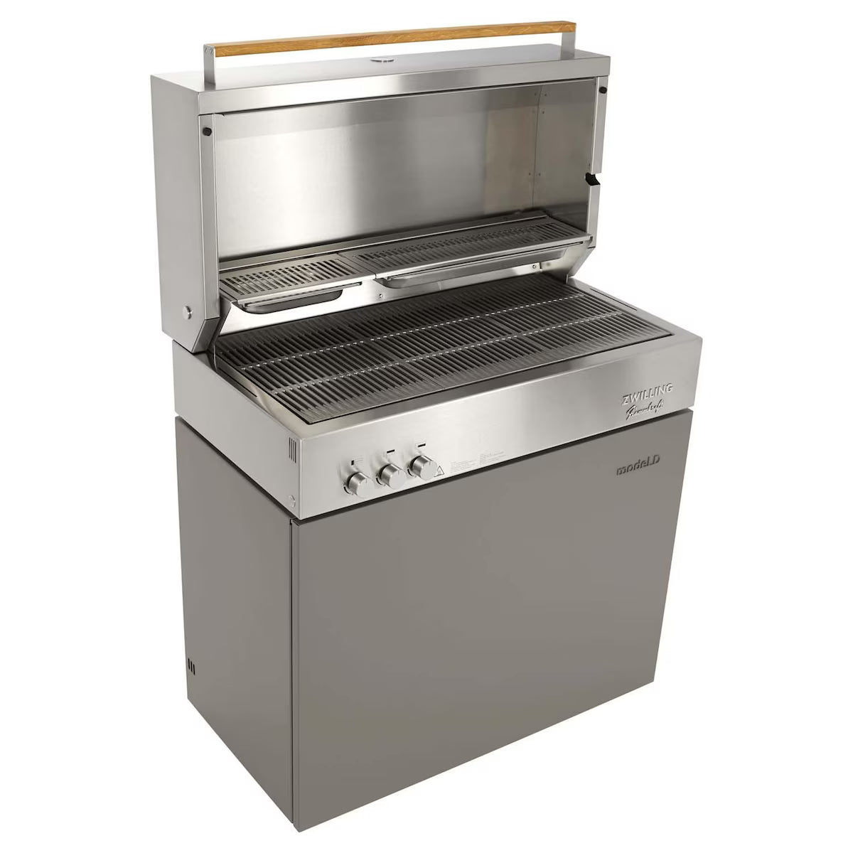 Flammkraft Model D Propane Gas Grill – Ivory White (Model #1029542)