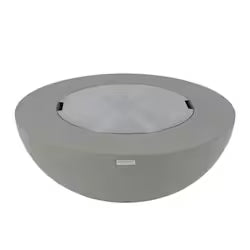 Elementi Lunar 42-Inch Round GFRC Natural Gas Fire Pit in Light Gray