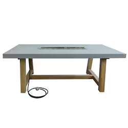 Sonoma 83-Inch Rectangular GFRC Propane Fire Pit Table in Gray by Elementi