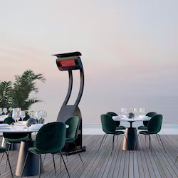 Bromic Heating Tungsten Smart-Heat 38,500 BTU Freestanding Propane Patio Heater – Portable Outdoor Infrared Heater (BH0510001)