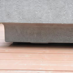 Elementi Metropolis 56-Inch Rectangular Concrete Natural Gas Fire Pit Table – Gray