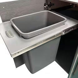 WeatherStrong Nassau 10.5 Ft Outdoor Kitchen Island w/ Blaze Propane Grill, Side Burner & Refrigerator – Sapphire Blue / Glacier Frost