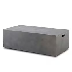 Bellino 60-Inch Rectangular Aluminum Propane Fire Pit in Concrete Finish by Ebel