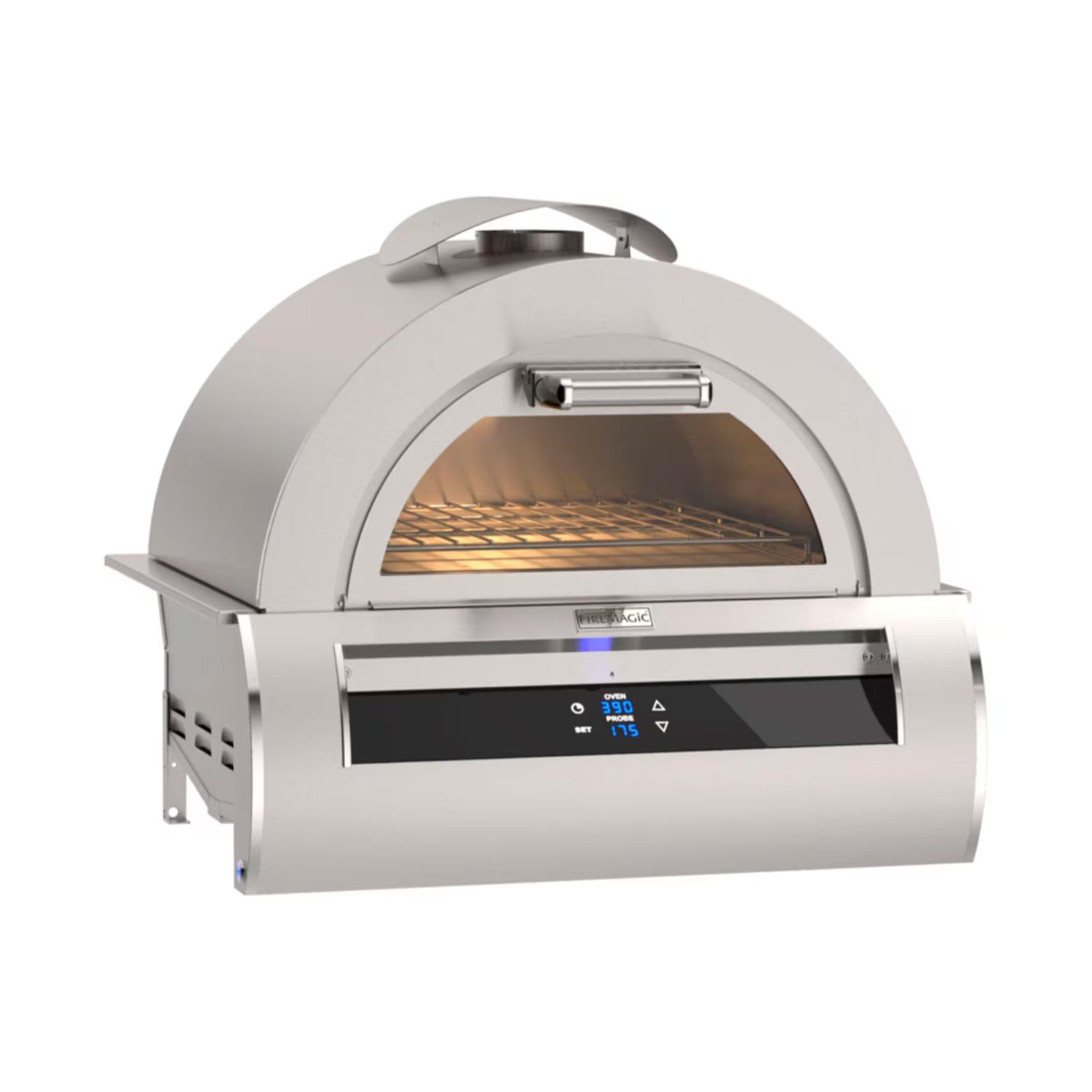 Fire Magic Natural Gas Black Glass Pizza Oven with Integrated Smart Technology (Model 5660)