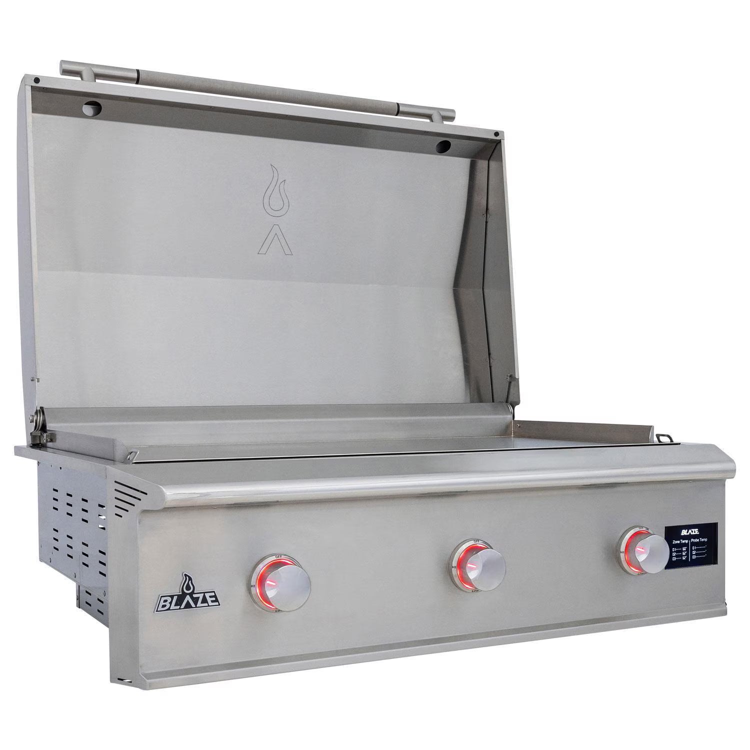 Blaze LTE PRO 40-Inch Built-In Natural Gas Griddle with Digital Temperature Display & Lift-Assist Lid – BLZ-GRIDDLE40-NG