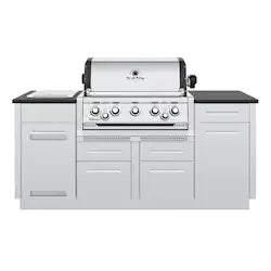 Broil King Imperial S 590i 5-Burner Natural Gas Grill Center with Rotisserie & Side Burner – Stainless Steel – 896847