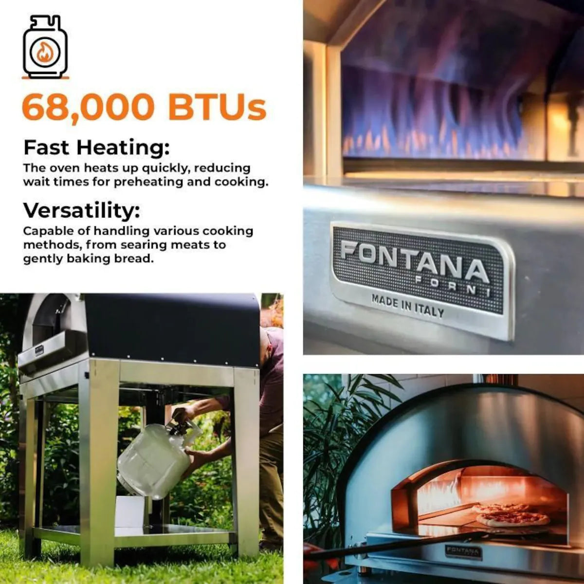 Fontana Forni Firenze Hybrid Pizza Oven – Anthracite (FTFIR-H-A)