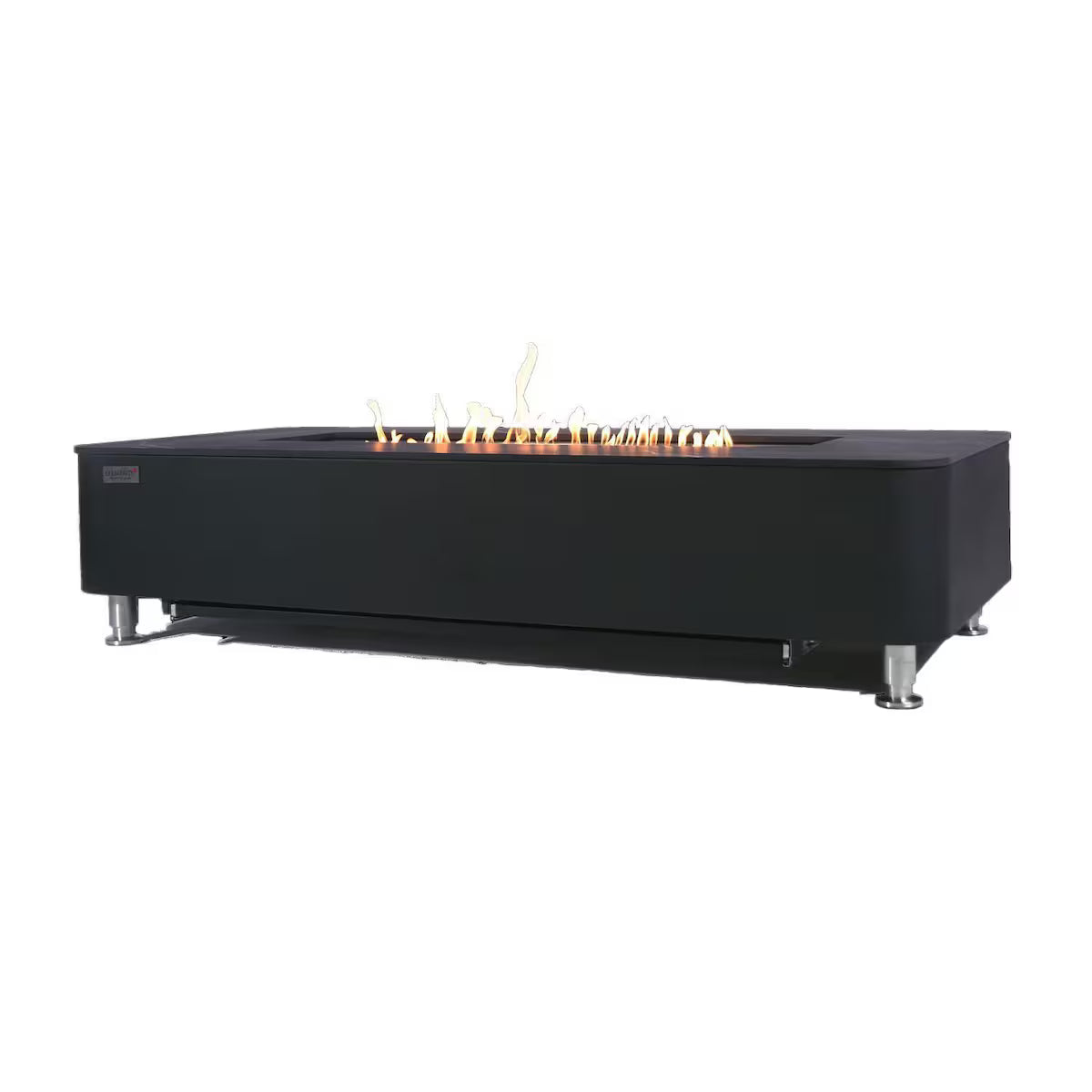 Valencia 62-In Rectangular Concrete Natural Gas Fire Pit in Black by Elementi