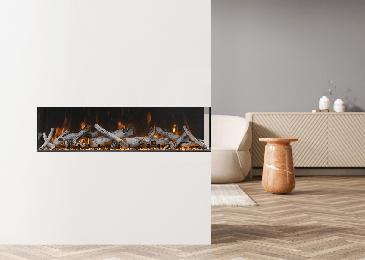 Amantii TRU VIEW XL Deep Smart Built-In Electric Fireplace – 3-Sided Glass Design