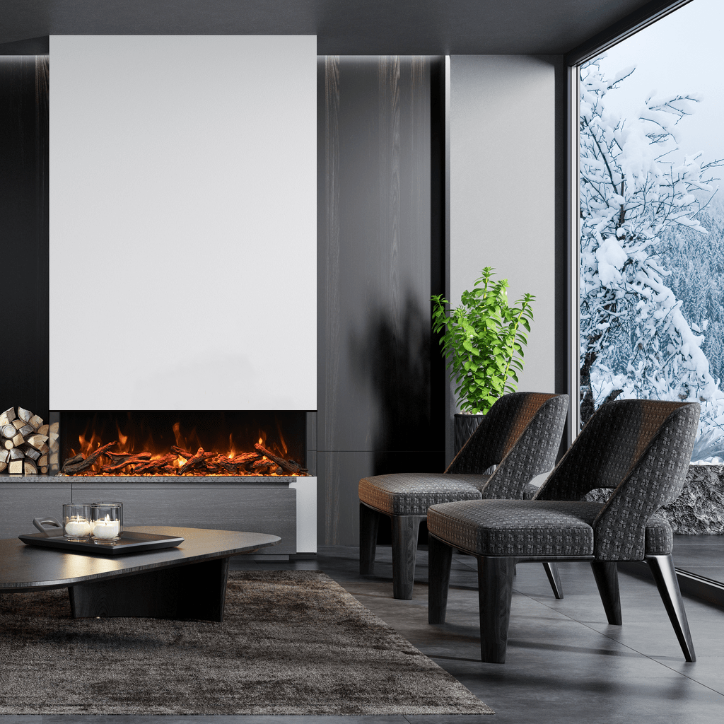 Amantii TRU VIEW XL Deep Smart Built-In Electric Fireplace – 3-Sided Glass Design
