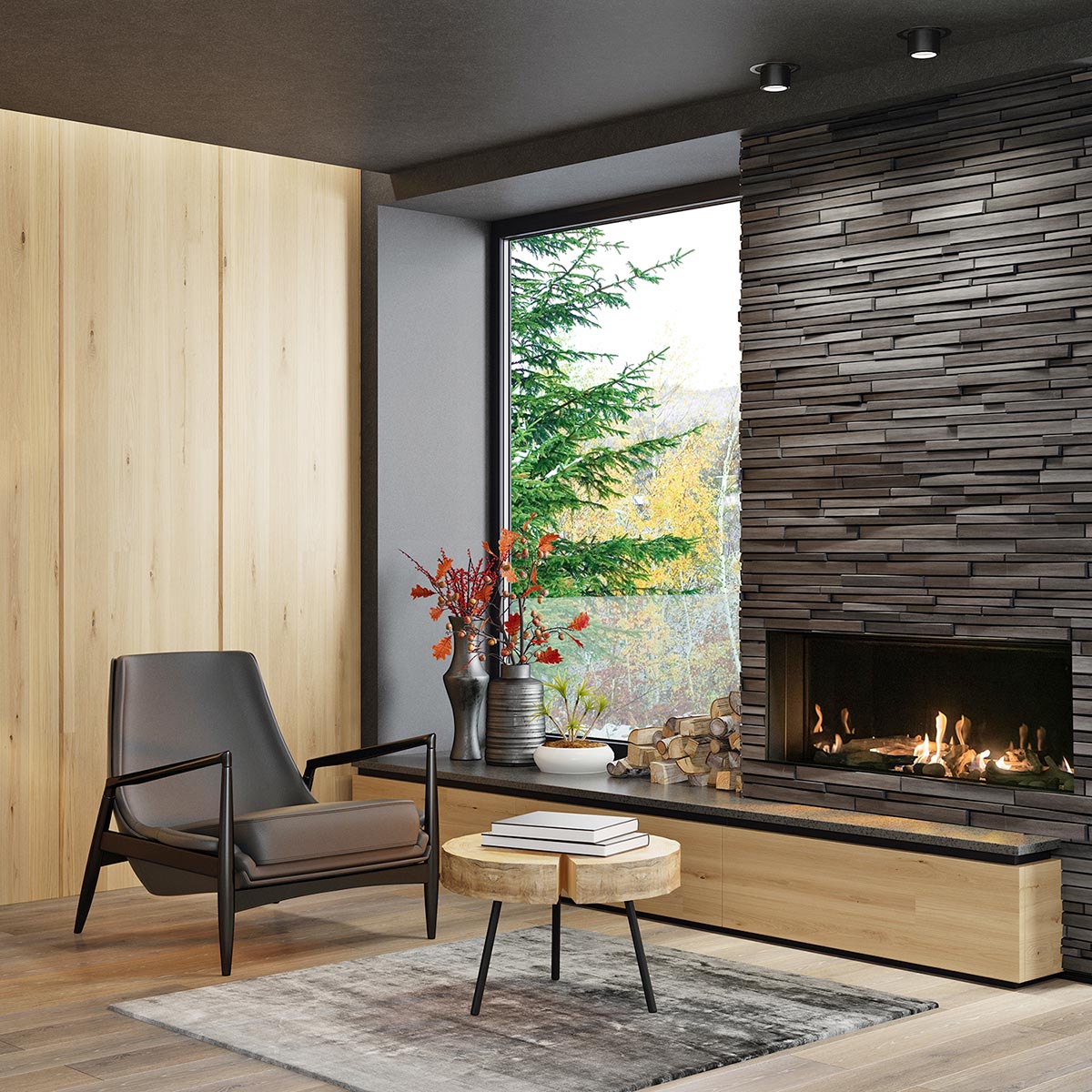 Sierra Flame Vienna Linear Style Gas Fireplace