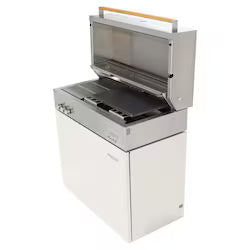 Flammkraft Model D Propane Gas Grill – Ivory White (Model #1029542)