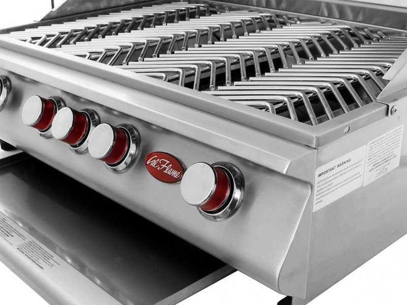 Cal Flame P Series 48-Inch 6-Burner Built-In Gas Grill With Rotisserie & Back Burner