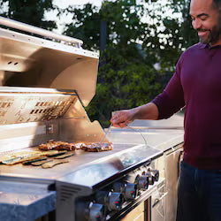 Blaze LTE PRO 40-Inch 5-Burner Built-In Natural Gas Grill with Digital Temperature Display & Rotisserie – BLZ-5LTEPRO-NG