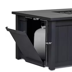 Landon Bay 70-Inch Rectangular Aluminum Propane Fire Pit Table in Black – Lakeview Outdoor Designs