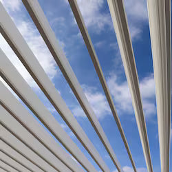Lakeview Outdoor Designs 10' x 10' Pergola Set – All-White Frame with Motorized White Louvers