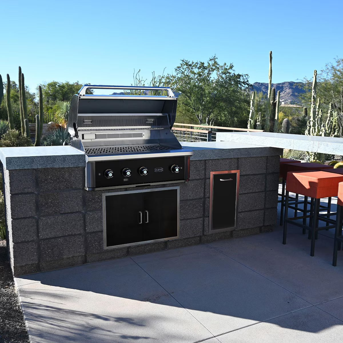 Wildfire Ranch Pro 36-Inch Built-In Natural Gas Grill – Black 304 Stainless Steel (WFPRO36G-BSS-NG)