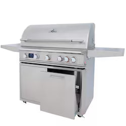 Blaze LTE PRO 32-Inch 4-Burner Built-In Natural Gas Grill with Digital Temperature Screen & Rotisserie – BLZ-4LTEPRO-NG