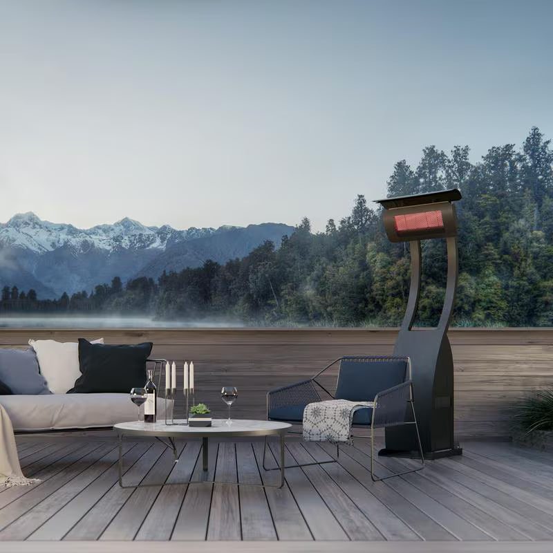 Bromic Heating Tungsten Smart-Heat 38,500 BTU Freestanding Propane Patio Heater – Portable Outdoor Infrared Heater (BH0510001)