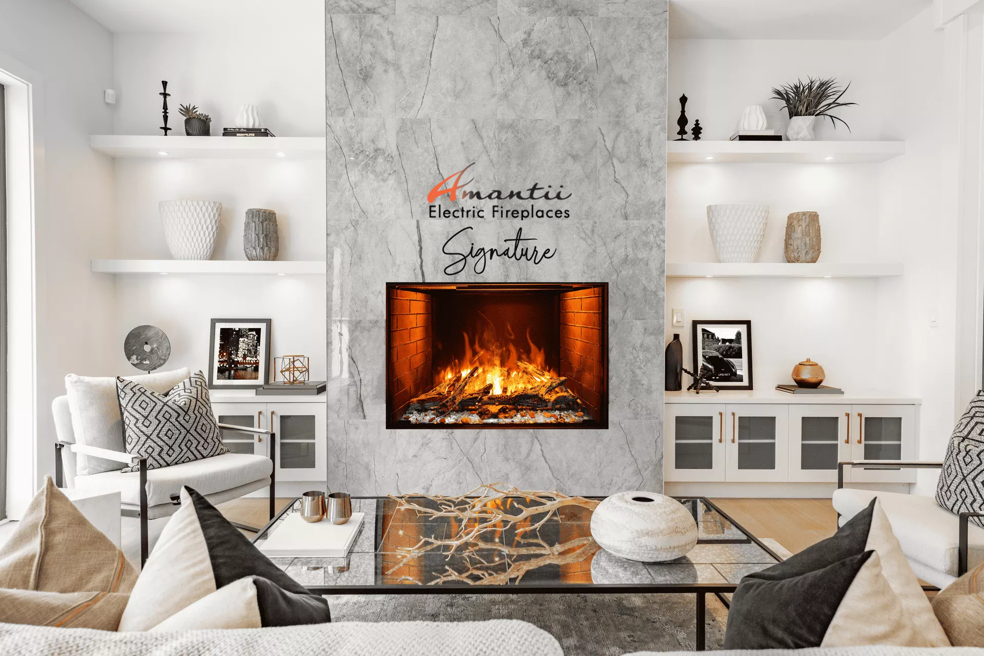 Amantii Signature Electric Fireplace Series Featuring the Optimyst® by Dimplex