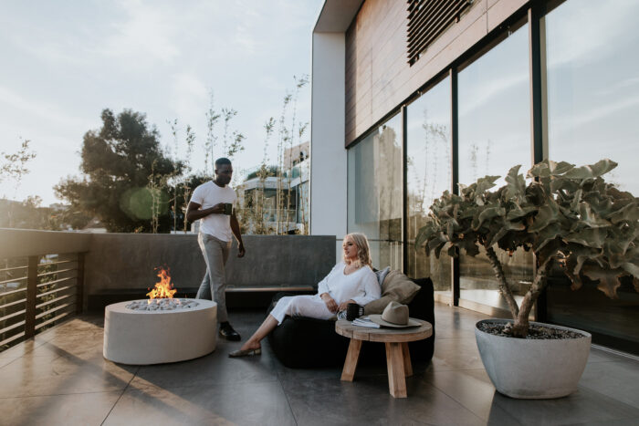 HPC Fire Belmont Lightweight Concrete Fire Pit by Dekko
