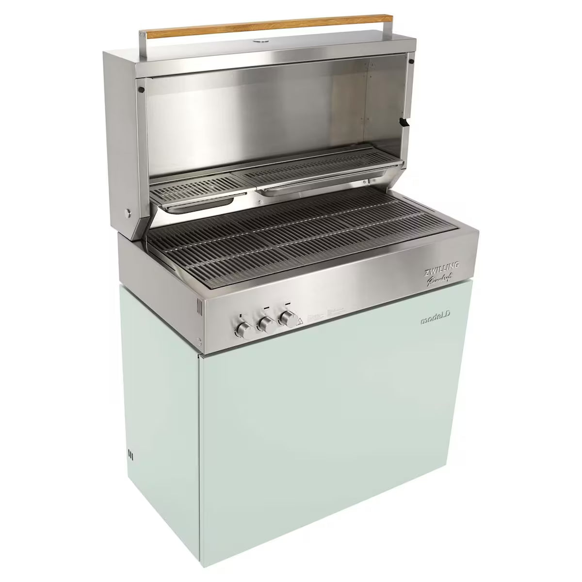 Flammkraft Model D Propane Gas Grill – Ivory White (Model #1029542)