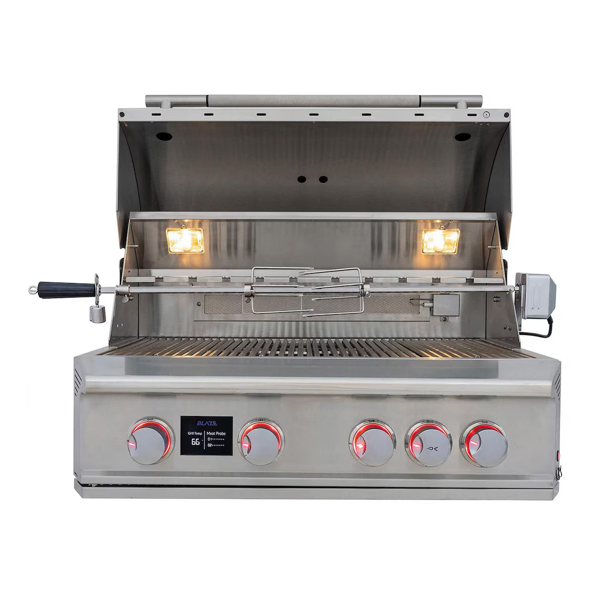Blaze LTE PRO 32-Inch 4-Burner Built-In Natural Gas Grill with Digital Temperature Screen & Rotisserie – BLZ-4LTEPRO-NG