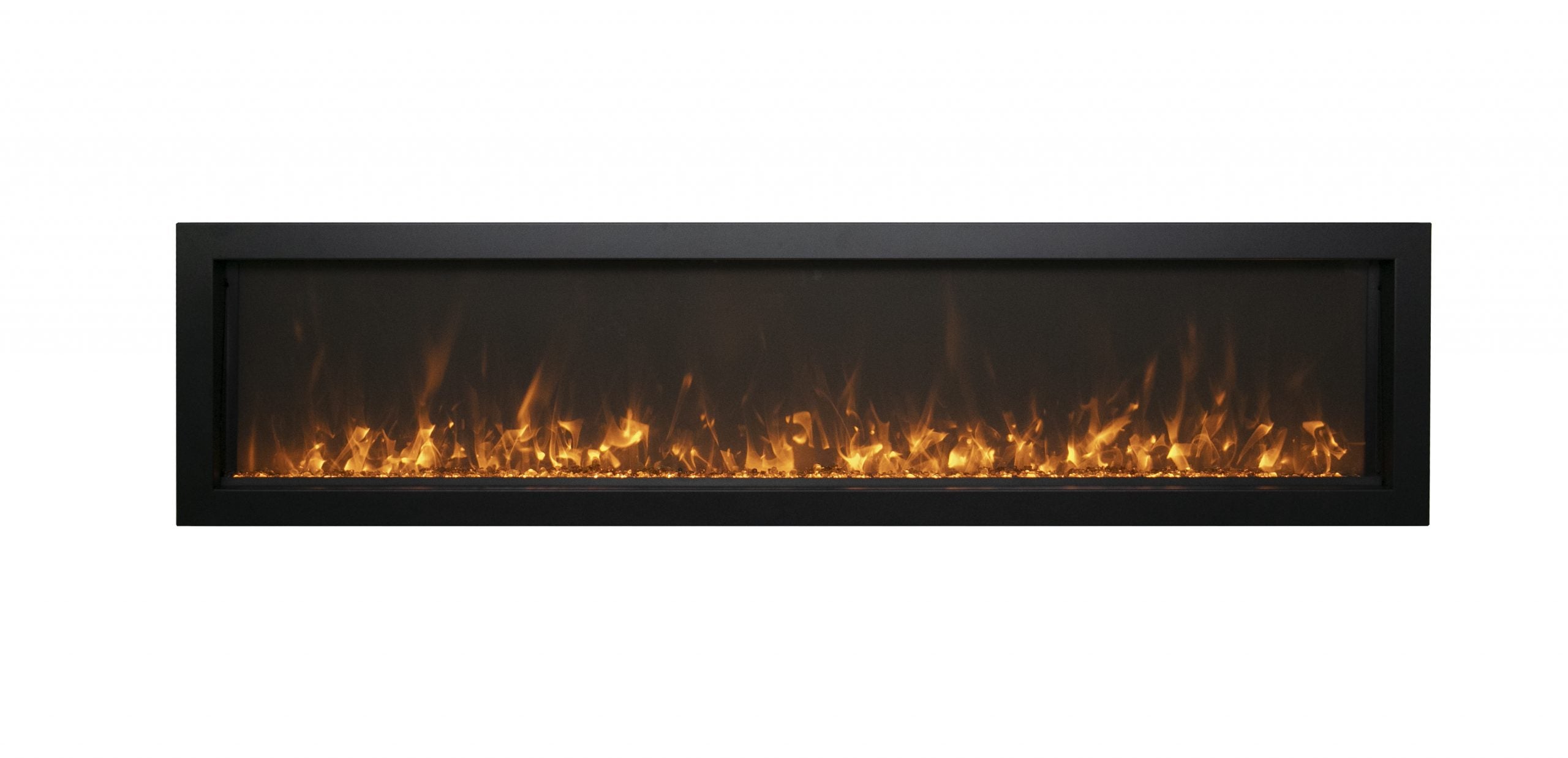 Amantii BI-SLIM Electric Fireplace – built-in electric fireplace with black steel surround