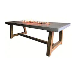 Sonoma 83-Inch Rectangular GFRC Propane Fire Pit Table in Gray by Elementi
