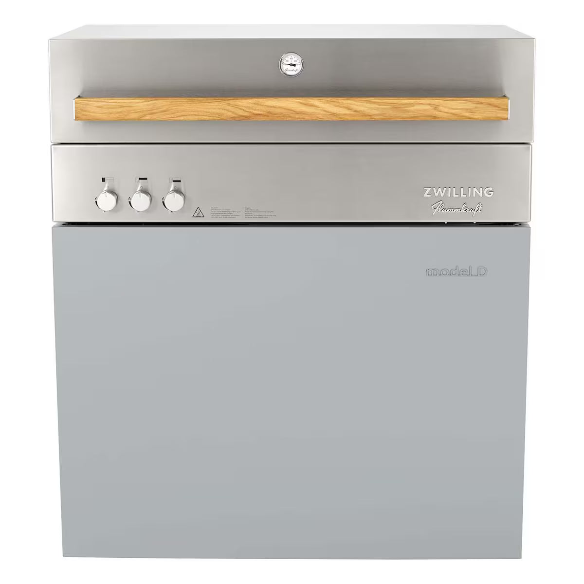 Flammkraft Model D Propane Gas Grill – Ivory White (Model #1029542)