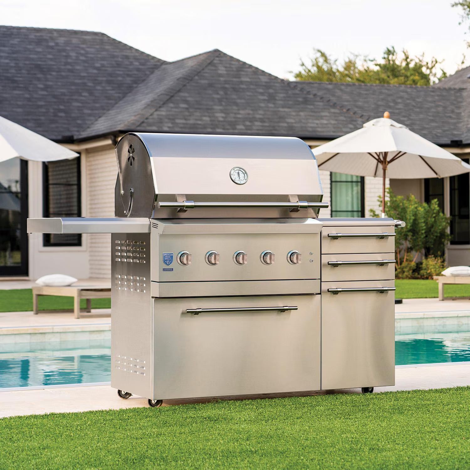 American Made Grills Encore 36-Inch Freestanding Hybrid Grill – Propane (ENCFS36-L)
