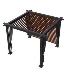 10' x 10' Aspen Pergola Set with Corbels & Walnut Louvers – Lakeview Outdoor Designs