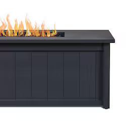Landon Bay 70-Inch Rectangular Aluminum Propane Fire Pit Table in Black – Lakeview Outdoor Designs