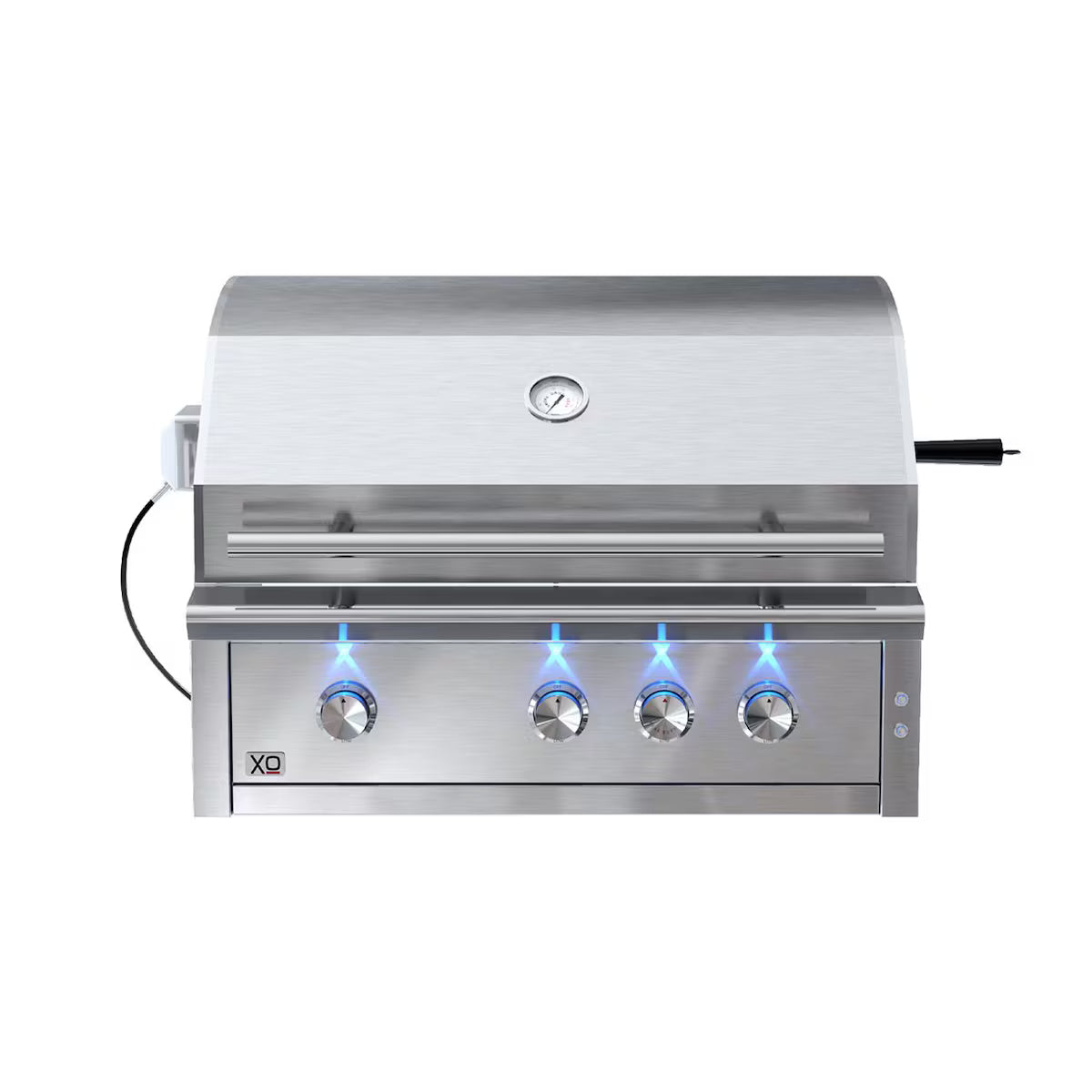 XO Pro-Grade 36-Inch 3 Burner Built-In Natural Gas Grill with Rotisserie Burner – XOGRILL36N