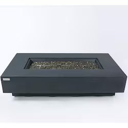 Positano 60-Inch Rectangular Concrete Natural Gas Fire Pit in Gray by Element
