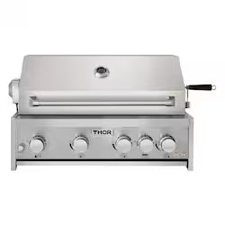 Thor Kitchen 7-Piece Modular Outdoor Kitchen Island Suite with 4-Burner Propane Gas Grill
