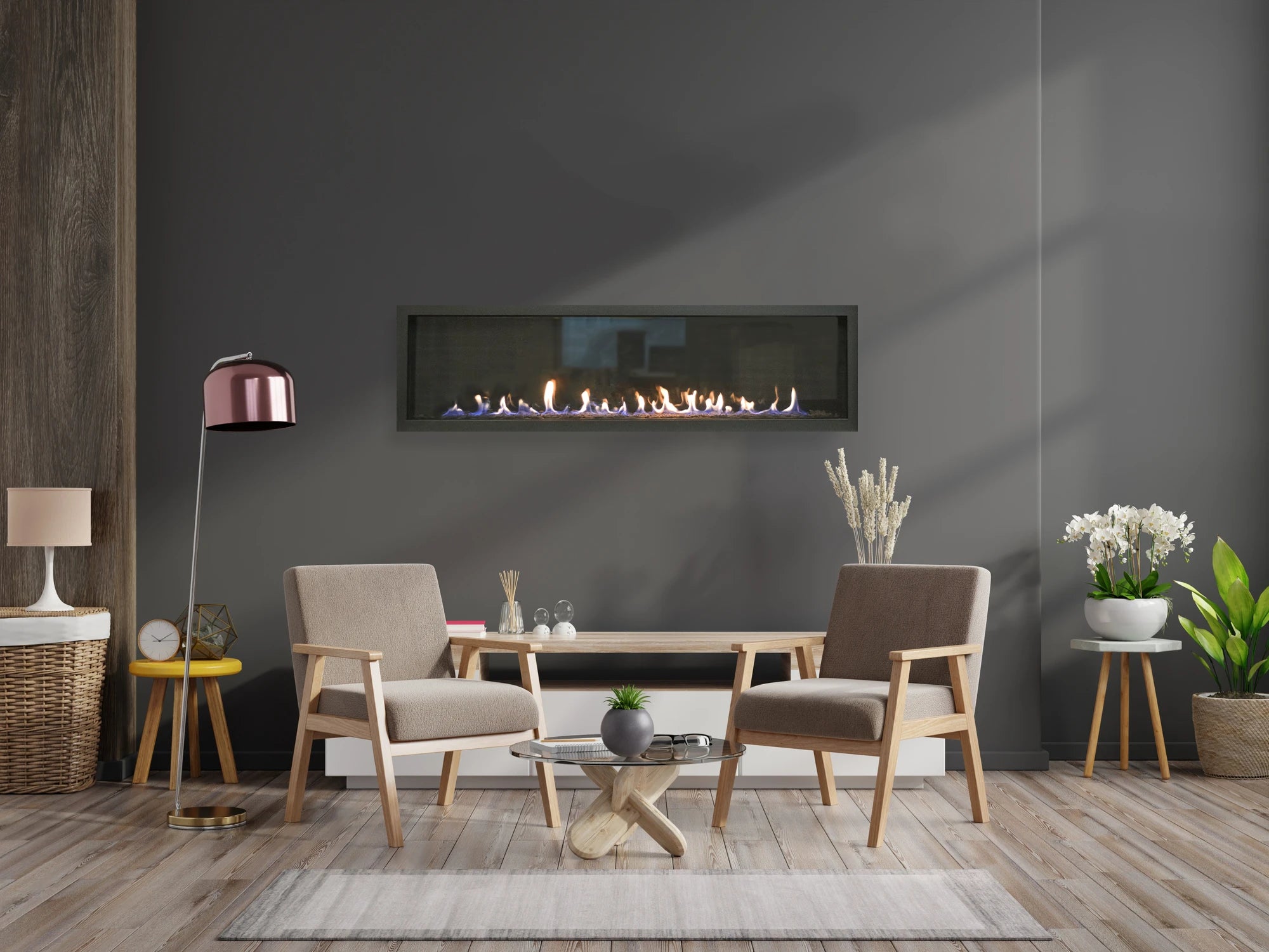 Sierra Flame Austin 65L Linear Gas Fireplace
