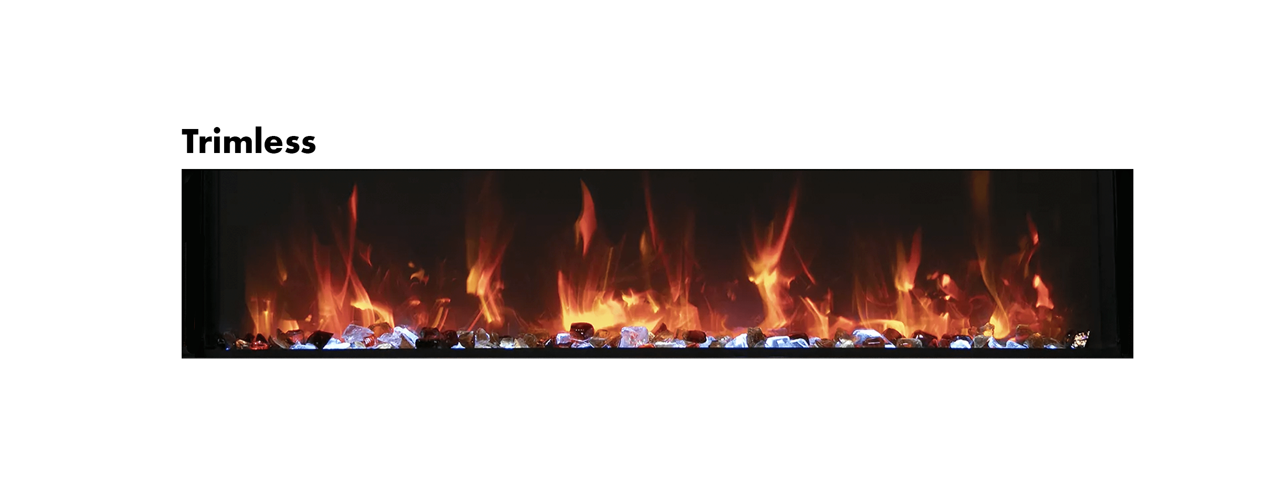 Amantii BI-SLIM Electric Fireplace – built-in electric fireplace with black steel surround