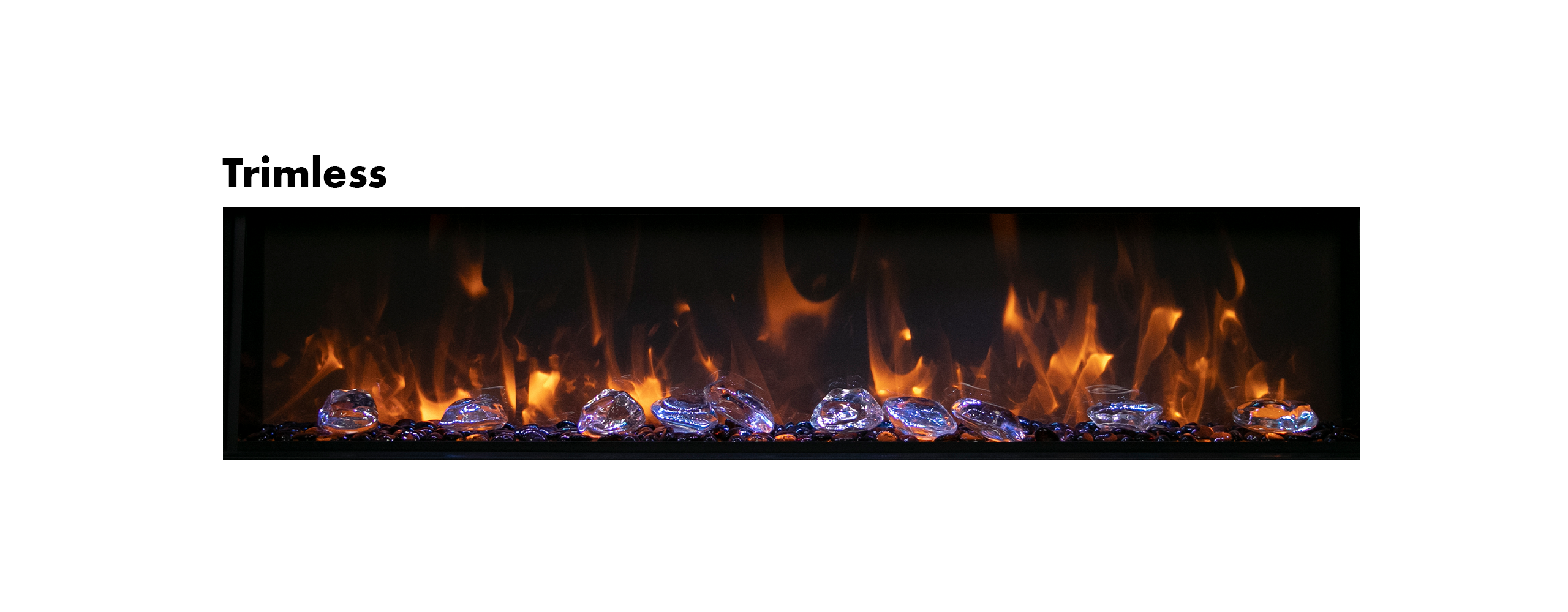 BI-DEEP Smart Electric Fireplace – Built-in only with black steel surround