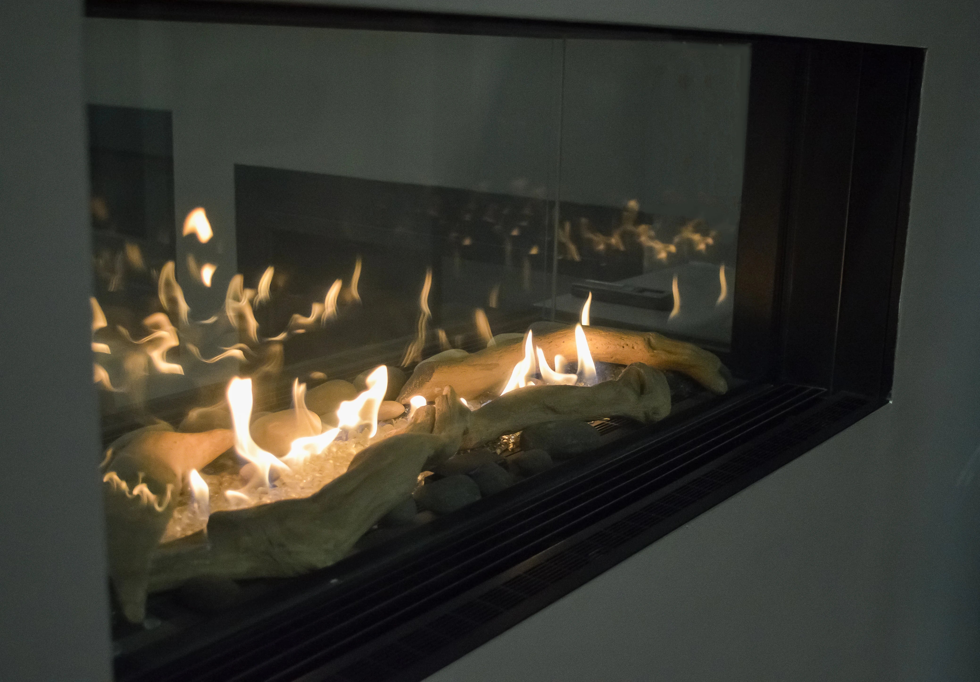 Sierra Flame Lyon – 4 Sided See Through Gas Fireplace