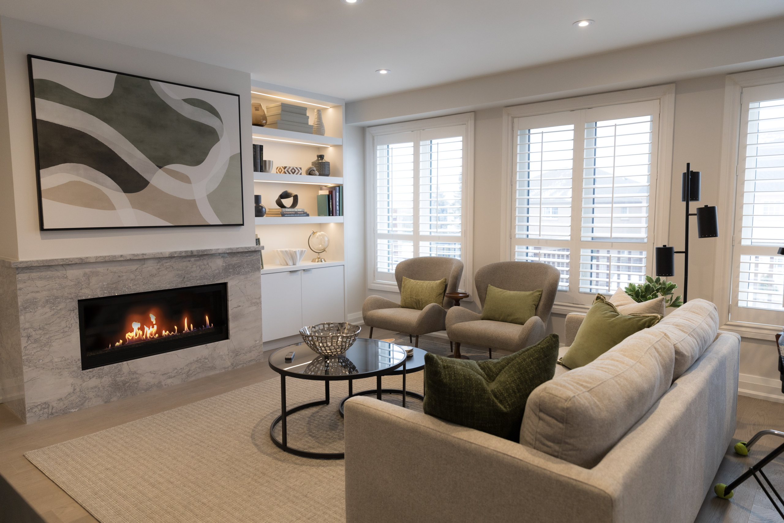 Sierra Flame Lamego 45-Inch Zero Clearance Contemporary Gas Fireplace with Electronic Ignition