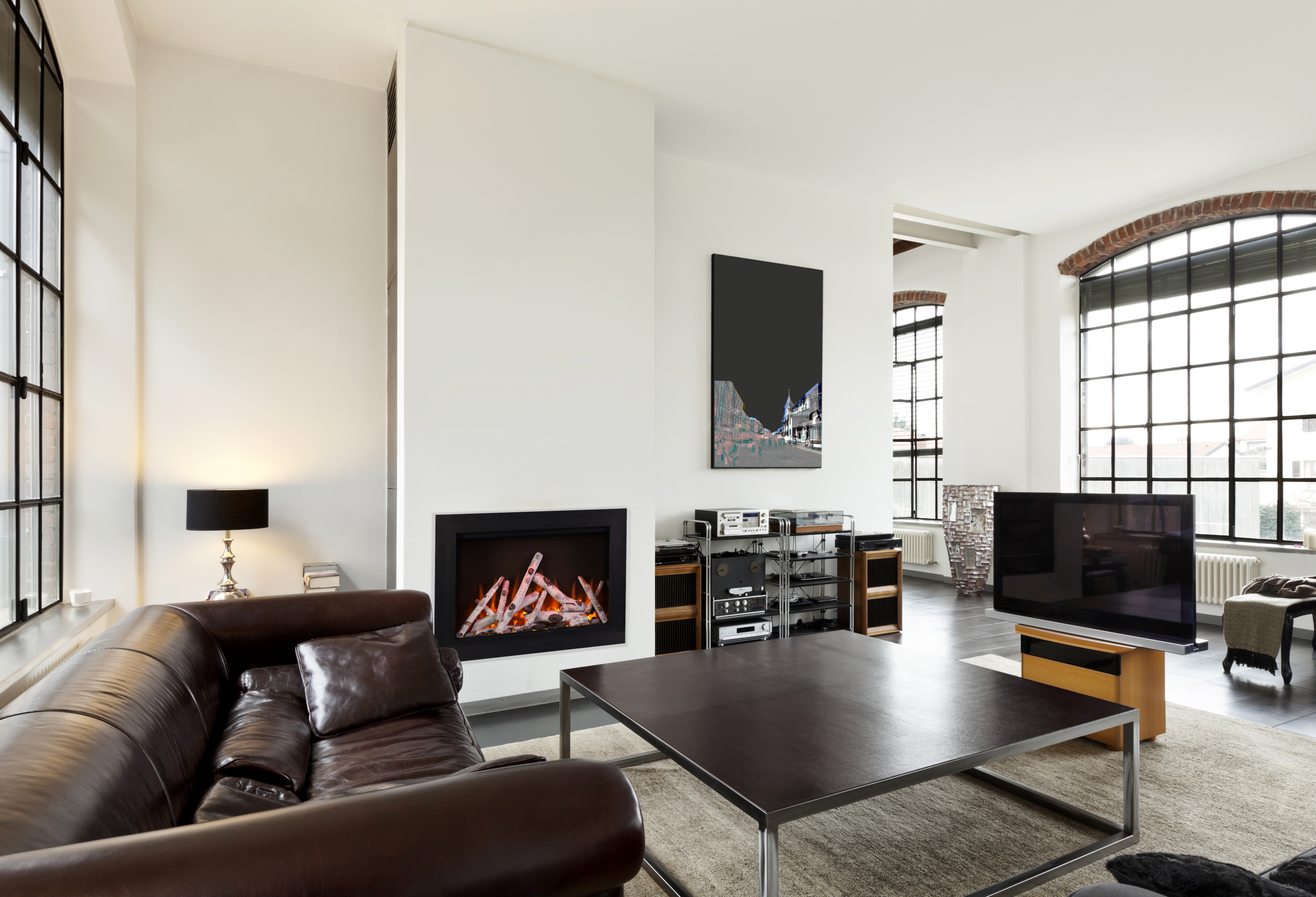 Amantii Traditional Bespoke Indoor / Outdoor Electric Fireplace Insert