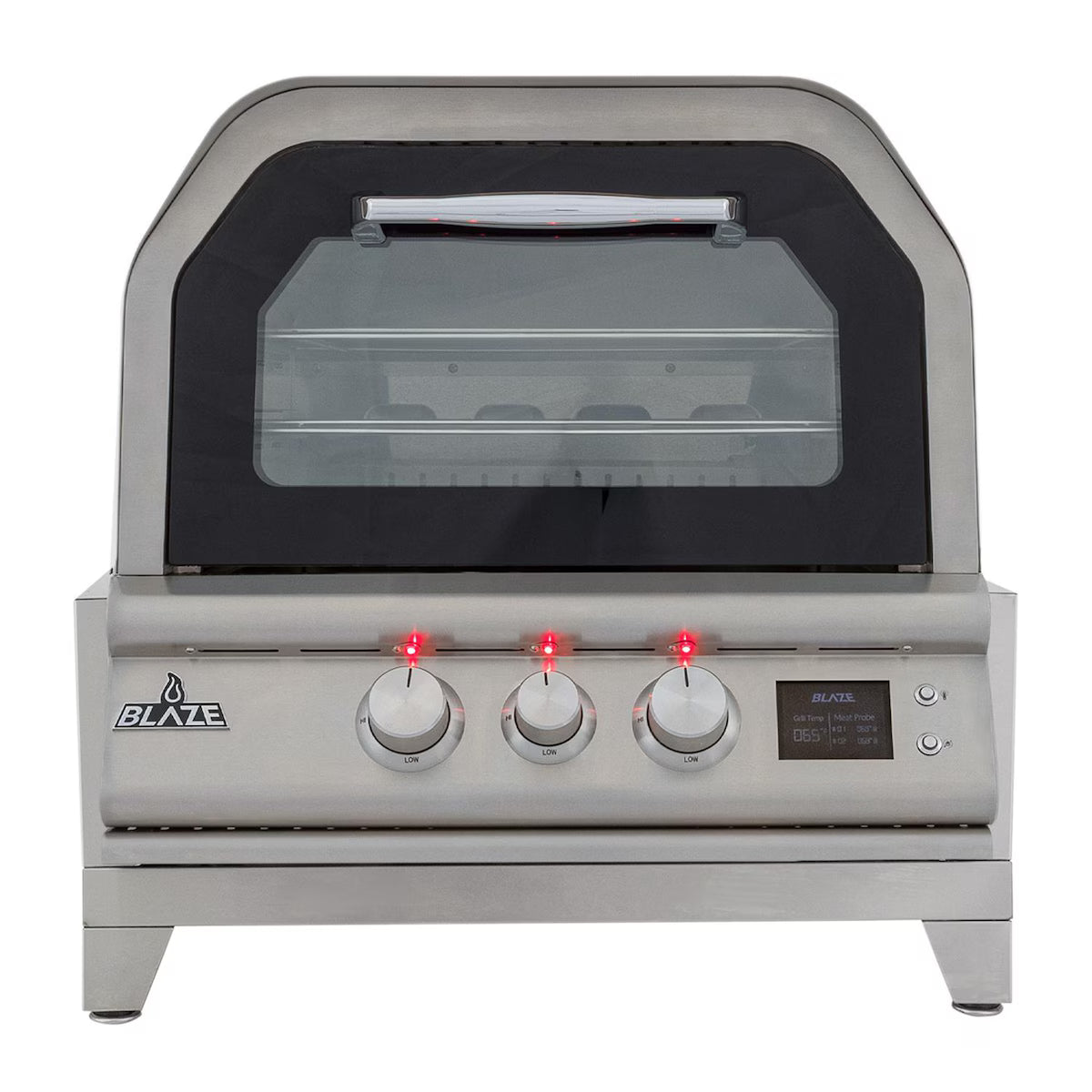 Blaze 26-Inch Countertop Propane Outdoor Oven with Bluetooth Probes & Rotisserie