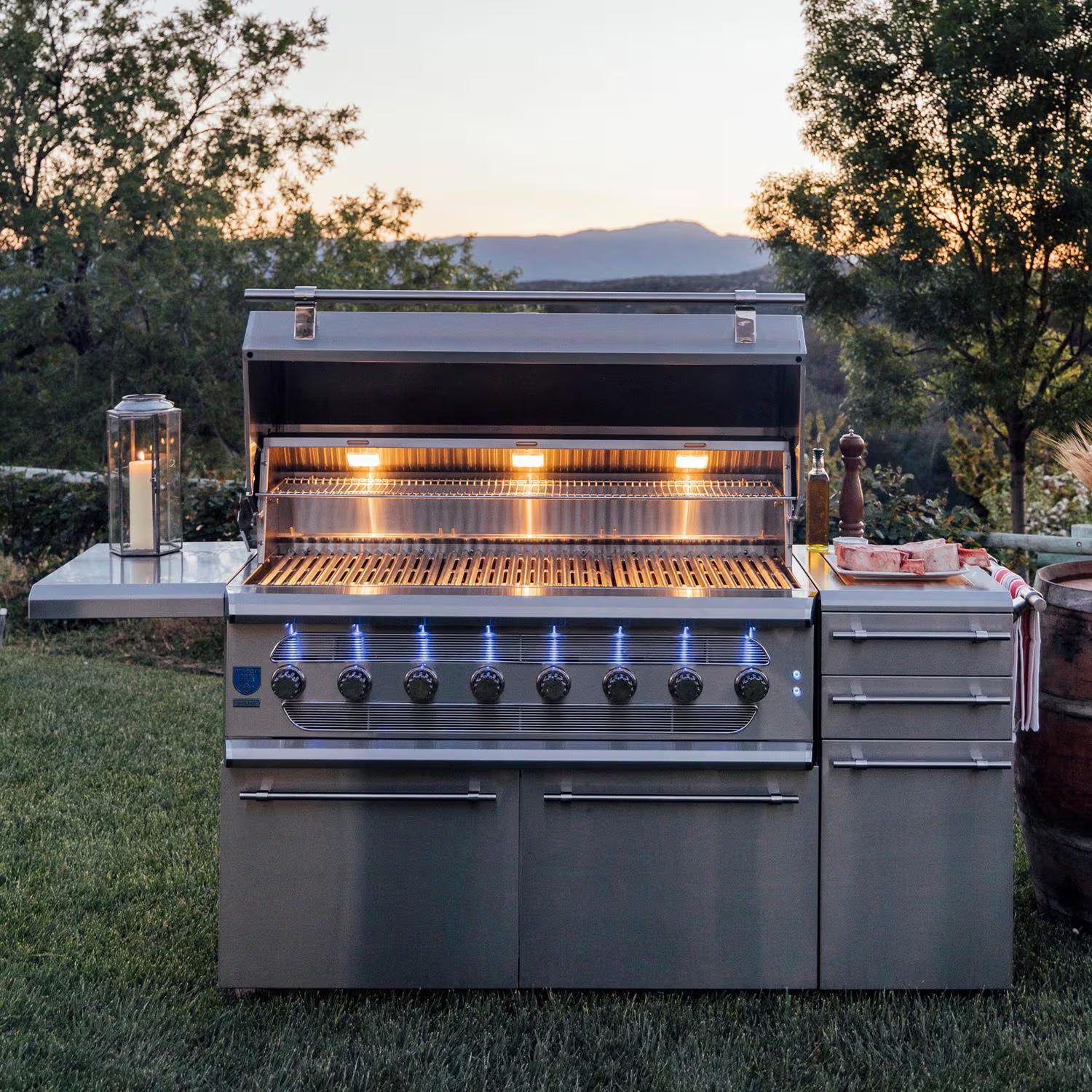 American Made Grills Muscle 54-Inch Freestanding Hybrid Grill – Natural Gas (MUSFS54-NG).