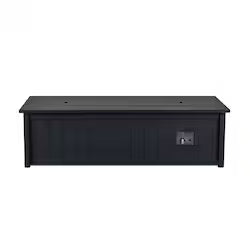 Landon Bay 70-Inch Rectangular Aluminum Propane Fire Pit Table in Black – Lakeview Outdoor Designs