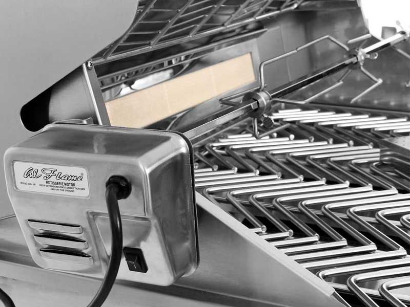 Cal Flame P Series 48-Inch 6-Burner Built-In Gas Grill With Rotisserie & Back Burner
