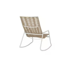Cabana 5-Piece Resin Wicker Fire Pit Seating Set in Bone by Ebel