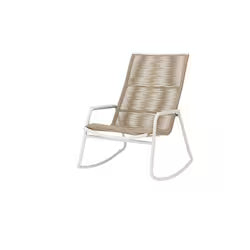 Cabana 5-Piece Resin Wicker Fire Pit Seating Set in Bone by Ebel